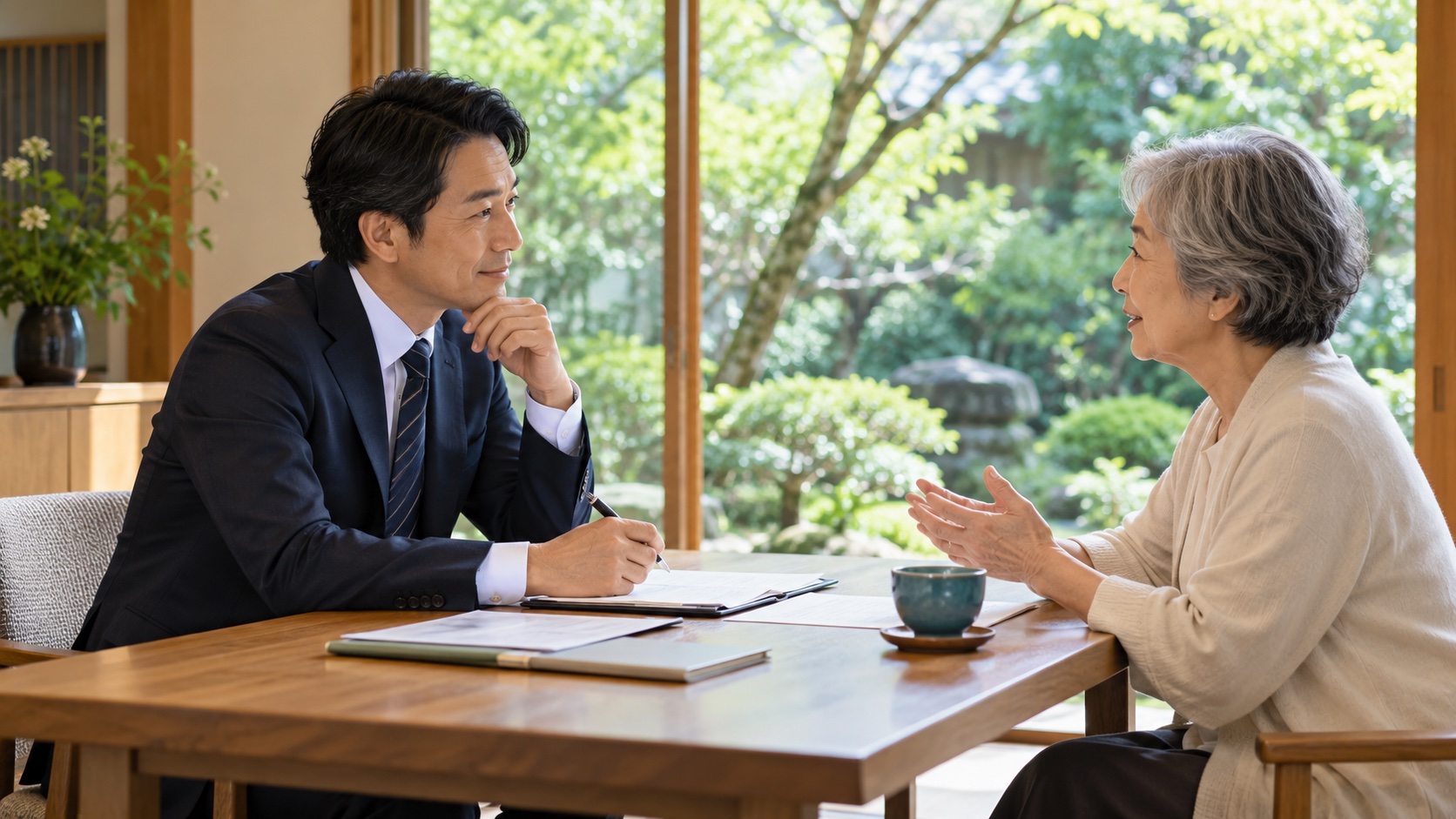 一人ひとりの相談に耳を傾ける専門家