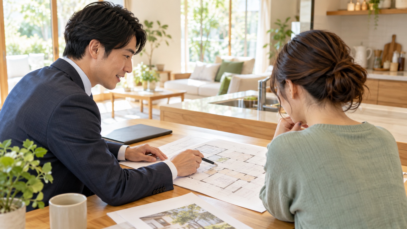 住まいの備えを図面とともに検討する相談